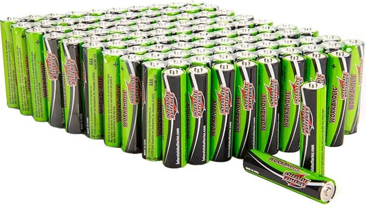 Interstate Batteries AAA Alkaline Battery (100 Pack) All-Purpose 1.5V High Performance Batteries - Workaholic (DRY7003)