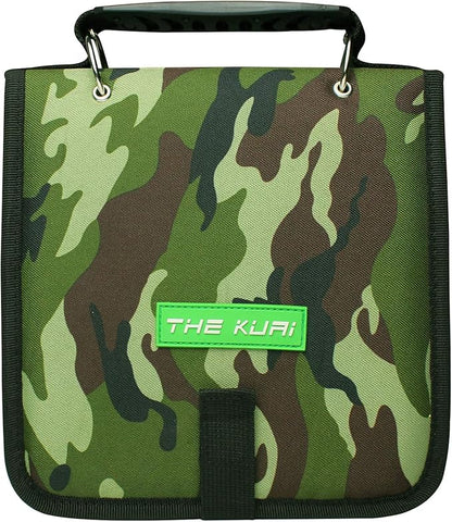 Fishing Tackle Binder, Bait Storage Bag, Soft Bait Binder, Fishing Organized Storage Rig Bag for Baits, Rigs, Jigs and Lines, Suitable for Fresh Water and Saltwater 12 (Green camouflage/9.5" * 8.3")