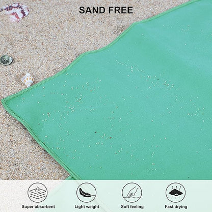 Rainleaf Microfiber Towel Perfect Travel & Gym & Camping Towel. Quick Dry - Super Absorbent - Ultra Compact - Lightweight. Suitable for Trip, Beach, Shower, Backpacking, Pool