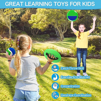 Outdoor Toys for Kids Age 3-5, 4-6, 4-8 - Outside Toss Game Set for 3 4 5 6 7 8 -12 Year Old Boys Girls, Catch Ball Toys for Pool, Beach, Yard- Toddlers Birthday Gifts Easter Basket Stuffers(8 Pack)