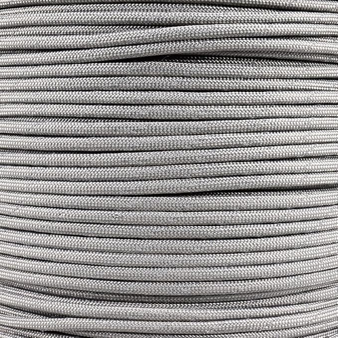 Reflective 550lb Paracord – 7 Strand Type III Nylon Parachute Cord for Hiking, Camping, and Fishing – 30+ Colors and 6 Length Options