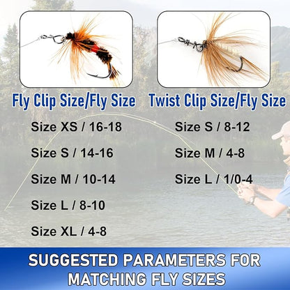 Alwonder 150-Pack Fly Fishing Snaps Twist Clips, 3/5 Sizes Stainless Steel Quick Change Lure Snaps No Knot Clip Quick Snap Fast Snap Lure Connector for Jigs Lures Fishing Clips Swivels Terminal Tackle