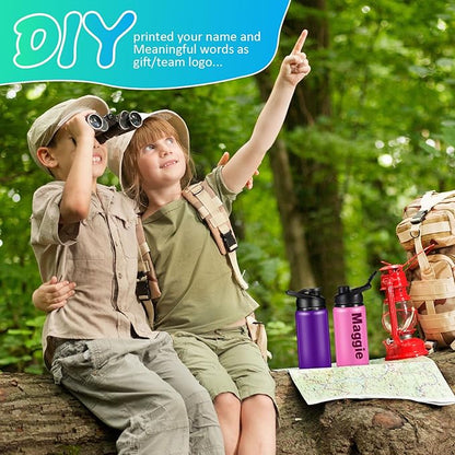 10 Pcs Reusable Aluminum Water Bottles Bulk Multicolor Outdoor Sports Water Bottles for Travel Gym Cycling Camping, Snap Lid