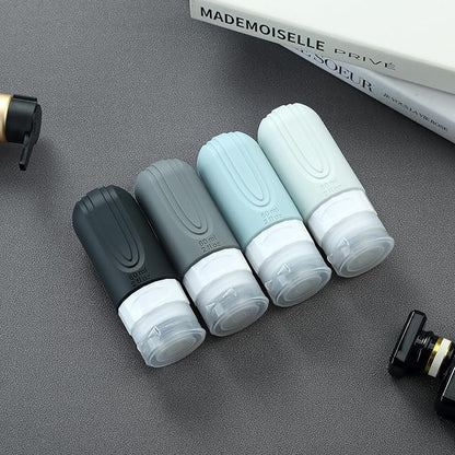 Travel Bottles for Toiletries, Tsa Approved 2oz Travel size Bottles, BPA Free Leak Proof Travel Toiletry Containers, Refillable Travel Accessories with Toiletry Bag for Shampoo Liquid (4 Pack)