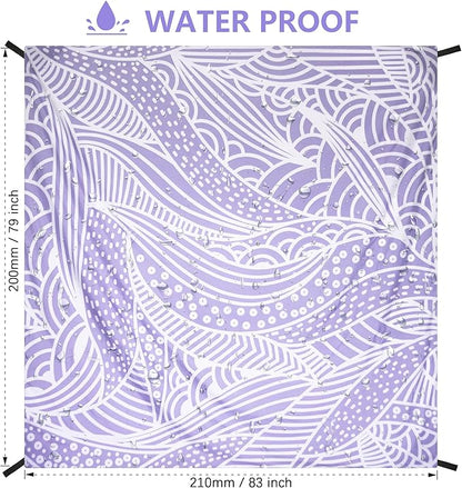 AISPARKY Beach Blanket Waterproof Sandproof Quick Drying Beach Mat Extra Large Outdoor Picnic Blanket for Travel Camping Hiking