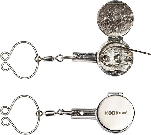 HOOK-EZE Fishing Knot Tying Tool | Protect from Fish Hooks | Tie Fishing Knots Easily | Cool Gadgets for Fishermen | Ice Fly Fishing | Fishing Accessories for Beginner Anglers | Nail Knot Tool