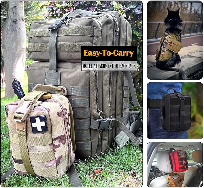 Molle First Aid Pouch Empty Medical Bag IFAK Tactical Rip-Away Pouches Small Bug Out Bags Trauma Medic Bag