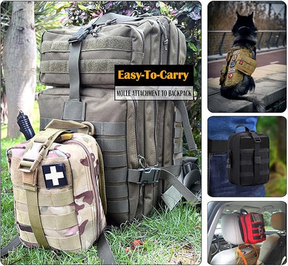 Molle First Aid Pouch Empty Medical Bag IFAK Tactical Rip-Away Pouches Small Bug Out Bags Trauma Medic Bag