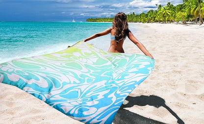 AISPARKY Beach Blanket Waterproof Sandproof, Oversized Large Beach Mat 79" X 83"/120"x108" for 1-8 Adults, Quick Drying&Compact&Lightweight, Picnic Mat Vacation Essentials for Beach Camping Travel