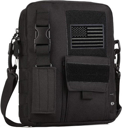Protector Plus Tactical Messenger Bag Men Military MOLLE Crossbody Pack (Patch Included)