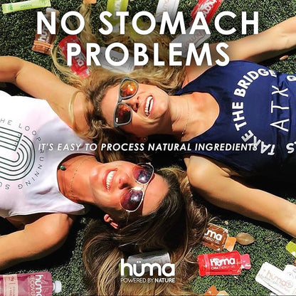 Huma Chia Energy Gel, Variety 24-Pack - Stomach Friendly, Real Food Energy Gels