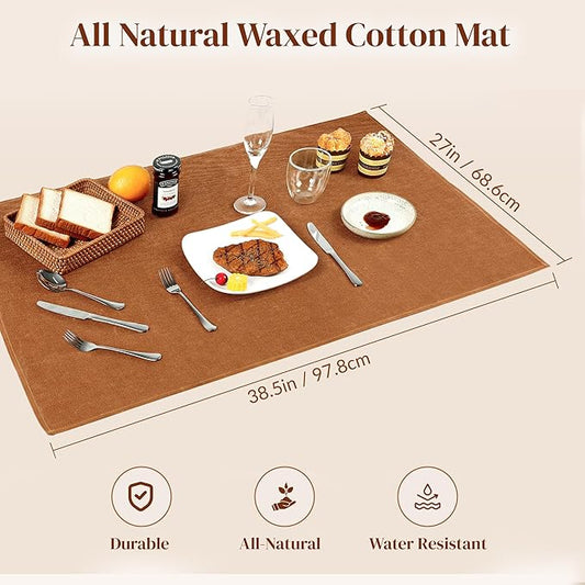 MonsterMat Waxed Cotton Canvas Mat All-in-One Solution for Protecting Surfaces & Enhancing Creative Experiences - Multi-Functional Mat & Waterproof Canvas Mat - Perfect for Indoor & Outdoor use