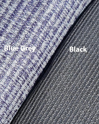 FoundGo Awning Carpet HDPE Camping Outdoor Rug with Eyelets,Nails,Broom,for RV,Patio,Backyard,Picnic,Beach,Trailer 9'*18' (2.74 * 5.49m)-Blue Grey