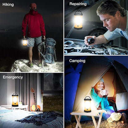 CT CAPETRONIX Camping Lantern, 3200LM Bright Camping Light, 4600mAh Rechargeable LED Lantern for Power Outages, 5 Light Modes Lantern Camping Lamp for Fishing/Hurricane/Emergency, Camping Must Haves