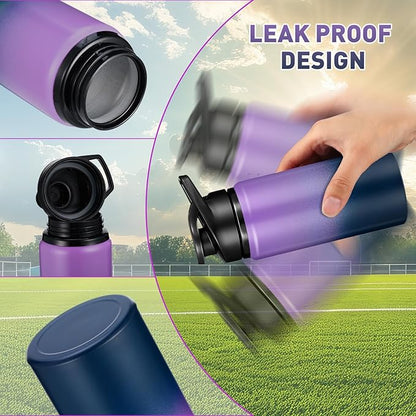 10 Pcs Reusable Aluminum Water Bottles Bulk Multicolor Outdoor Sports Water Bottles for Travel Gym Cycling Camping, Snap Lid