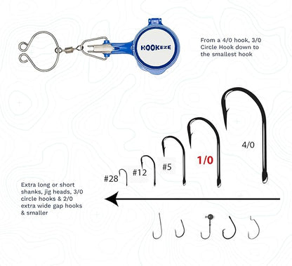 HOOK-EZE Fishing Knot Tying Tool | Protect from Fish Hooks | Tie Fishing Knots Easily | Cool Gadgets for Fishermen | Ice Fly Fishing | Fishing Accessories for Beginner Anglers | Nail Knot Tool