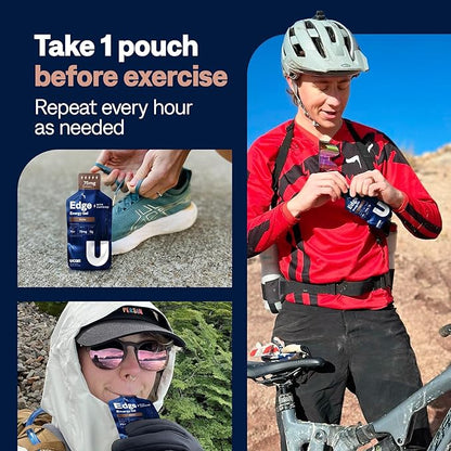 UCAN Edge Energy Gel Shots, Mocha + Caffeine (12, 2 Ounce Packets) for Running, Training, Workouts, Fitness, Cycling, Crossfit | Sugar-Free, Vegan, & Keto Friendly Energy