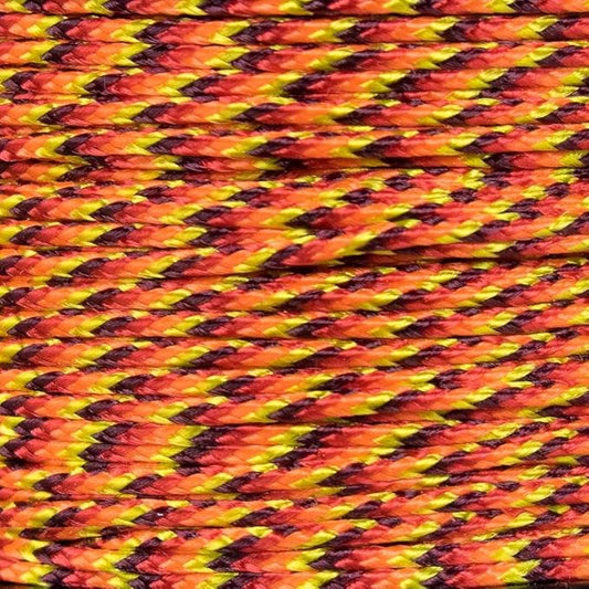 Micro Sport Cord 1.18mm X 125 Ft Small Spool Lightweight Braided Cord (Fireball)