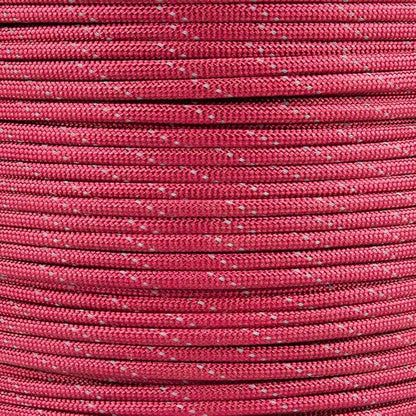 Reflective 550lb Paracord – 7 Strand Type III Nylon Parachute Cord for Hiking, Camping, and Fishing – 30+ Colors and 6 Length Options