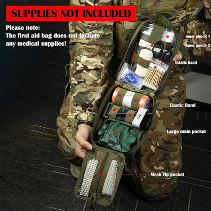 Molle First Aid Pouch Empty Medical Bag IFAK Tactical Rip-Away Pouches Small Bug Out Bags Trauma Medic Bag