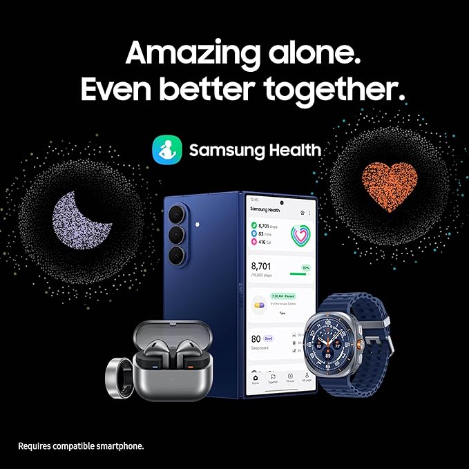 Samsung Galaxy Watch Ultra (2025) 47mm LTE Smartwatch, Titanium Casing, Advanced Sleep Coaching, Running Coach, Energy Score, Heart Rate Tracking, GPS, Titanium White [US Version, 2 Yr Warranty]