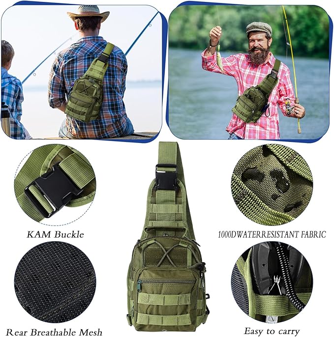 Sosation 482 Pcs Fishing Gear Equipment Kit, Backpack and Tackle Box with Tackle Included, Lures, Hooks, Sinkers Tools Accessories Kit Fishing Gifts for Men