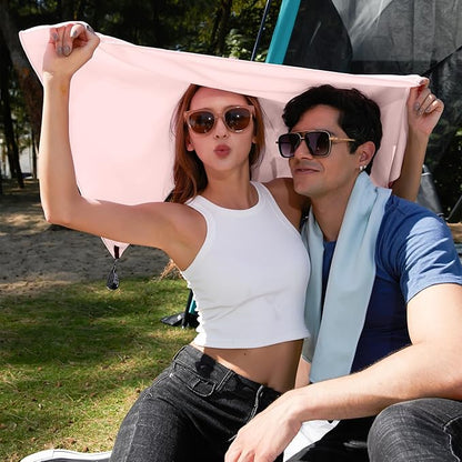 Rainleaf Microfiber Towel Perfect Travel & Gym & Camping Towel. Quick Dry - Super Absorbent - Ultra Compact - Lightweight. Suitable for Trip, Beach, Shower, Backpacking, Pool