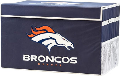 Franklin Sports NFL Storage Footlocker Bins - Large Folding Organizer Containers - NFL Team Office, Bedroom + Living Room Décor - Large + Small Bins