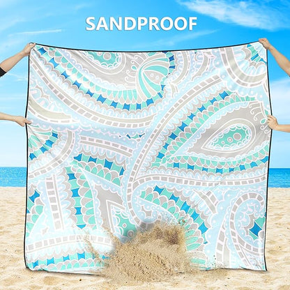 AISPARKY Beach Blanket Waterproof Sandproof Quick Drying Beach Mat Extra Large Outdoor Picnic Blanket for Travel Camping Hiking