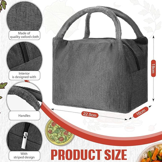 Chunful 12 Pcs Lunch Bags Bulk Insulated Reusable Lunch Bags Pouch with Aluminum for Women Adult School Office Work Employees