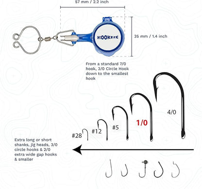 HOOK-EZE Fishing Knot Tying Tool | Protect from Fish Hooks | Tie Fishing Knots Easily | Cool Gadgets for Fishermen | Ice Fly Fishing | Fishing Accessories for Beginner Anglers | Nail Knot Tool