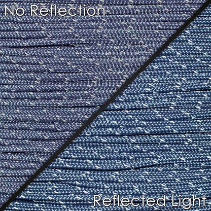 West Coast Paracord – 95 Tensile Strength - 1 Strand Reflective Paracord (10 Feet, Navy Blue)