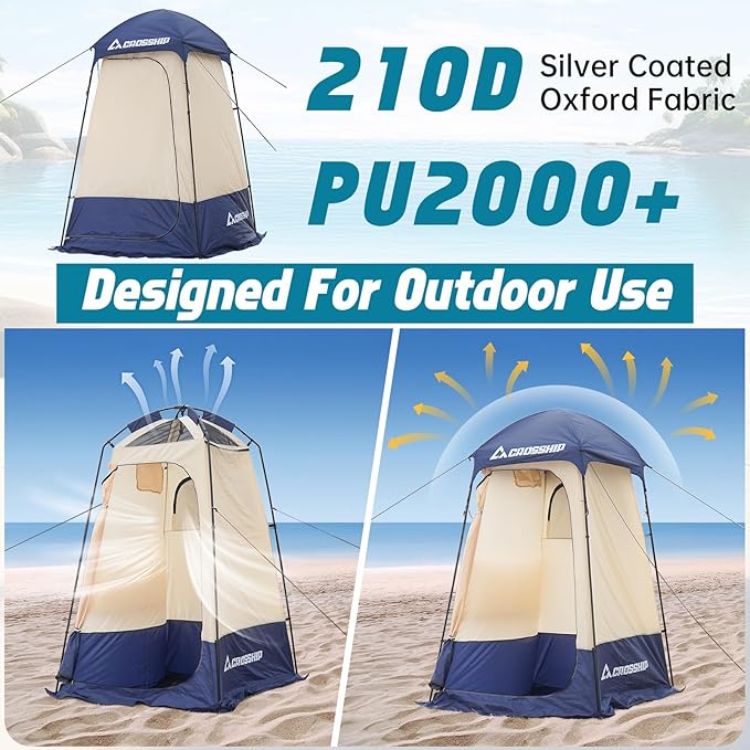Hitch Mount Hammock Stand & Camping Shower Tent with Shower Bag for Outdoor Camping