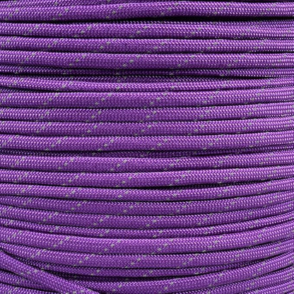 Reflective 550lb Paracord – 7 Strand Type III Nylon Parachute Cord for Hiking, Camping, and Fishing – 30+ Colors and 6 Length Options