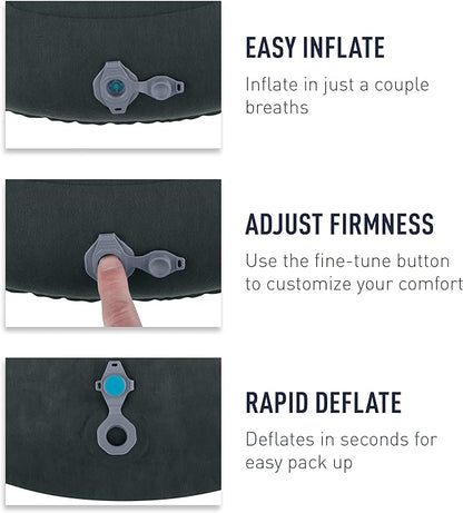 Sea to Summit Aeros Ultralight Inflatable Camping and Travel Pillow, Regular (14.2 x 10.2), Aqua