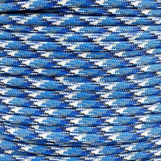 Reflective 550lb Paracord – 7 Strand Type III Nylon Parachute Cord for Hiking, Camping, and Fishing – 30+ Colors and 6 Length Options