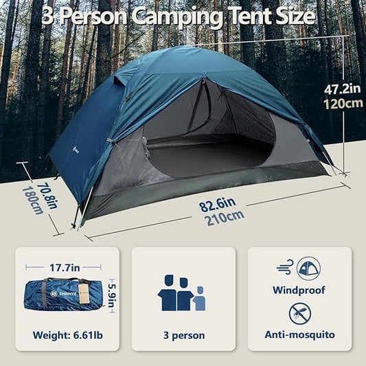 ShinHye Backpacking Tent for Camping, 1/2 Person Ultralight Backpacking Tent Easy Setup Tents Waterproof Lightweight Hiking Tents for Outdoor