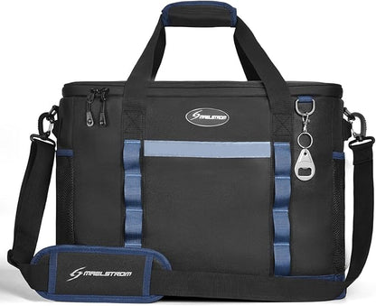 Maelstrom Soft Cooler Bag,Collapsible Soft Sided Cooler,24/30/60/75 Cans Beach Cooler,Ice Chest,Large Leakproof Camping Cooler,Portable Travel Cooler for Grocery Shopping,Camping,Road Trips