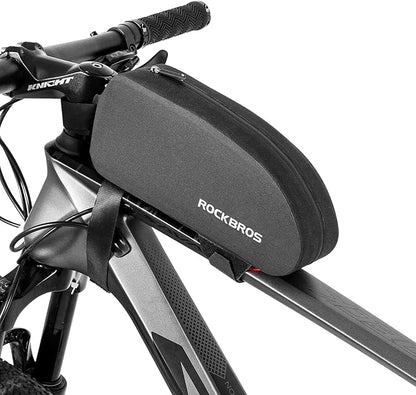 ROCKBROS Bike Top Tube Bag Bicycle Front Frame Bag Waterproof Bike Pouch Pack Bike Phone Bag Cycling Accessories Pouch for Mountain Road Bike Large Upgrade