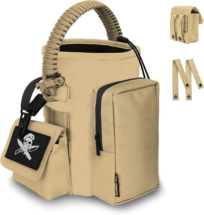 Water Bottle Holder Bag with Molle Strap - Water Bottle Carrier Pouch for Walking, Gym, Camping, Fishing, Hunting 32oz, 64oz, 128oz One Gallon Tactical Carrier Holder