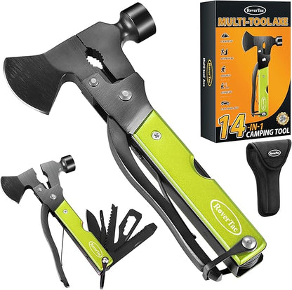 Christmas Gifts for Men Dad, RoverTac Multitool Axe for Mens Gifts, Gifts for Dad Husband Dad Boyfriend, Christmas Gifts Mens Stocking Stuffers-14 in 1 Multi Tool Axe Hatchet