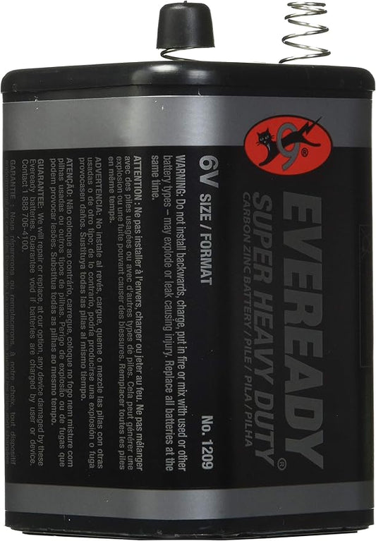 Eveready 6V Battery, Super Heavy Duty 6 Volt Battery, 1 Count (Pack of 4)