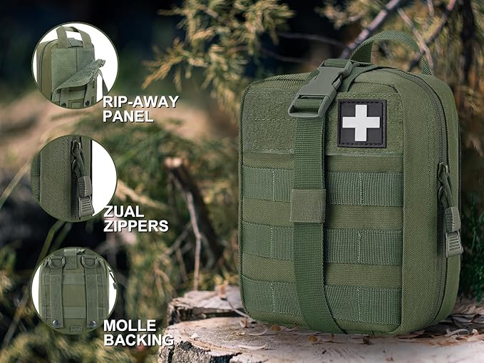 Molle First Aid Pouch Empty Medical Bag IFAK Tactical Rip-Away Pouches Small Bug Out Bags Trauma Medic Bag