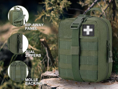 Molle First Aid Pouch Empty Medical Bag IFAK Tactical Rip-Away Pouches Small Bug Out Bags Trauma Medic Bag