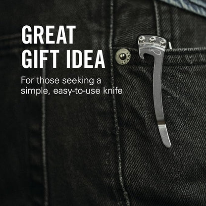 LEATHERMAN, Skeletool KB Pocketknife with Straight Edge, Stainless Steel Blade and Bottle Opener, Onyx