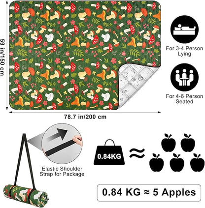 ICOSY Picnic Blankets Beach Blanket, Waterproof Outdoor Blanket Sandproof Picnic Camping Mat Camping Essentials 78" x 59"