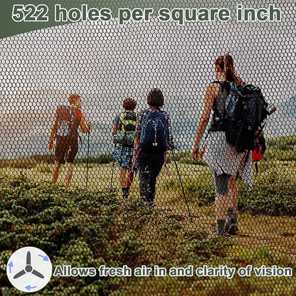 Benvo Mosquito Head Net Mesh, Face Neck Fly Netting Hood from Bugs Gnats Noseeums Screen Net for Any Outdoor Lover- with Carry Bags Fits Most Sizes of Hats Caps (2pcs, Olive, Updated Big Net)