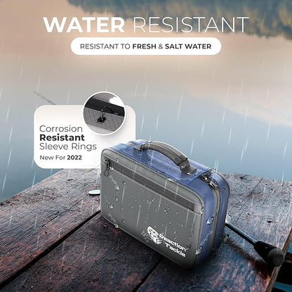 Reaction Tackle Deluxe Bait Binder – Water-Resistant Soft Plastic Bait Storage Bag, Saltwater & Freshwater Fishing Tackle Organizer, Lure Bag for Bass, Kayak, and Boat Fishing