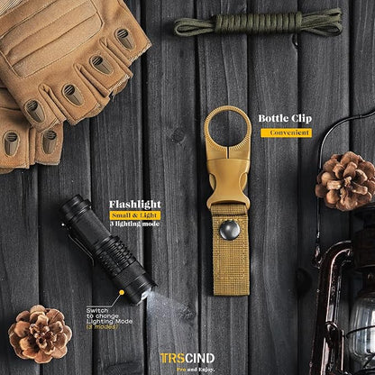 Gifts for Men Dad Husband - Fathers Day Anniversary Birthday Gifts Idea for Him Boyfriend Man - Survival Kit 14 in 1, Survival Gear and Equipment, Fishing Hunting Camping Accessories, Cool Gadgets