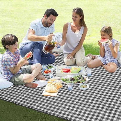 Outdoor Picnic Blanket 80"X80" Picnic Mat Extra Large Camping Blanket Beach Blanket Foldable Waterproof Sand Mat Hiking Travel Family Concerts(Blue)
